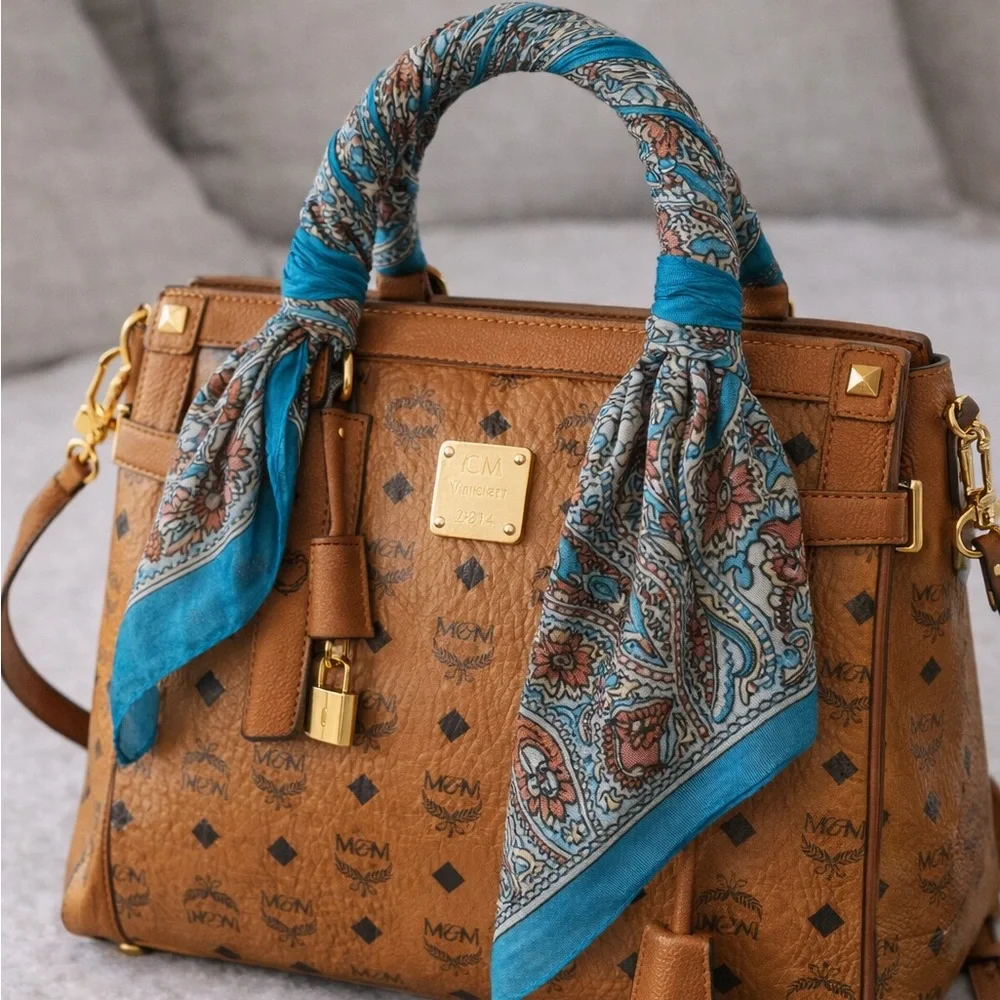 Teal Paisley Women's Silk-Feel Scarf by